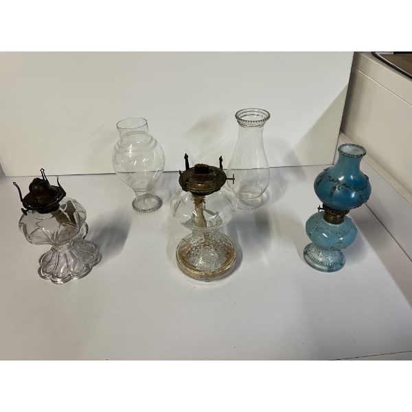 Glass Hurricane Lamps - 2 Glass decorative items