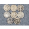 Image 1 : $4 Face Value in 90% Silver United States Half Dollars - Ft. Walking Liberties, Franklins & Barber!
