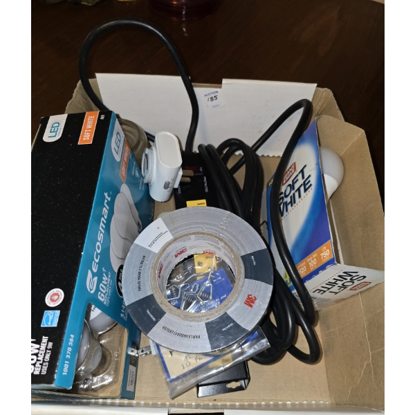 Home Improvement Bundle incl Light Bulbs, Duck Tape, Power Strip and More