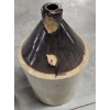Image 2 : Blue Crown 20''x11.5'' Crock & 27''x13'' Handmade Wood Caddy With Vintage Glass Bottle Collection 