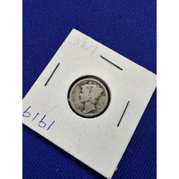 1919 Mercury Dime in Protective Sleeve