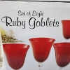 Image 3 : NEW IN BOX Set of Eight RUBY RED Goblets ~ Each 14 Oz Glasses