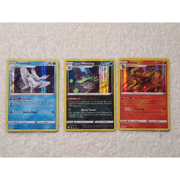 Lot of Three Near Mint Assorted Holo Pokemon Cards From Assorted Sets Dating 2020-2022