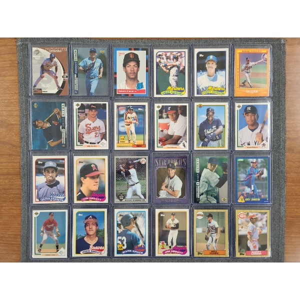 24 Assorted Baseball Trading Cards Dating Back to the 80's! Including Frank Thomas, Vizquel & More!