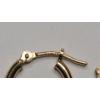 Image 8 : Set Of 14K Yellow Gold Huggie Hoop Earrings & 14K Gold Cat Pendant - Total Weight: 1.7g