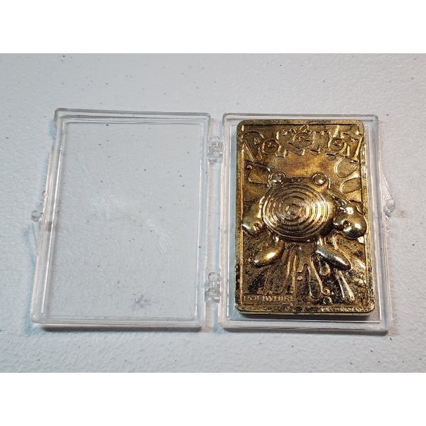 LIMITED EDITION 1999 Burger King Poliwhirl 23K Gold-Plated Pokemon Card