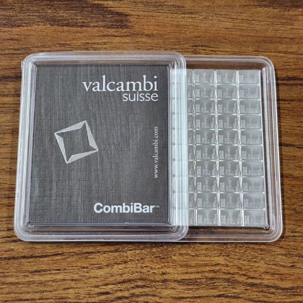 Valcambi Suisse 100 Gram .999 Fine Silver CombiBar ~ 100 Separate 1 Gram Silver Bars in One Sheet