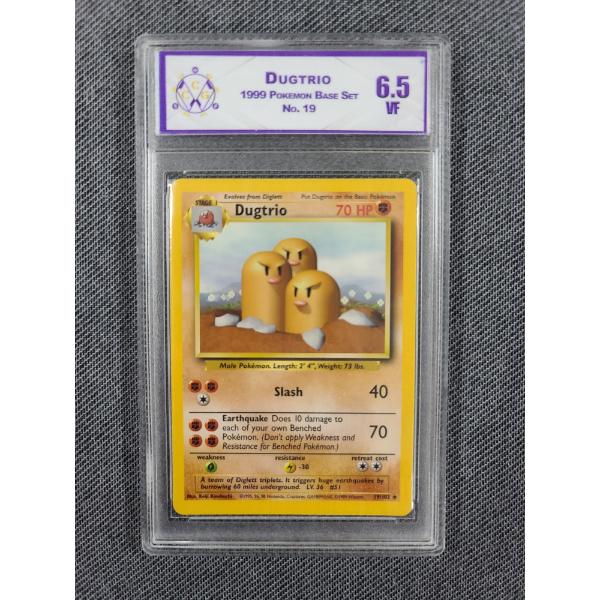 CCG 6.5 Dugtrio 1999 Pokemon Base Set 19/102
