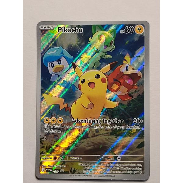Pikachu Black Star Promo (SVP 027) Holo Illustration Rare Pokémon Trading Card 