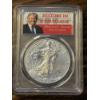 Image 1 : 2020 PCGS MS70 Silver Eagle - 1 Oz. Fine Silver -- FV $1.00 - In PCGS Trump Coin Holder 