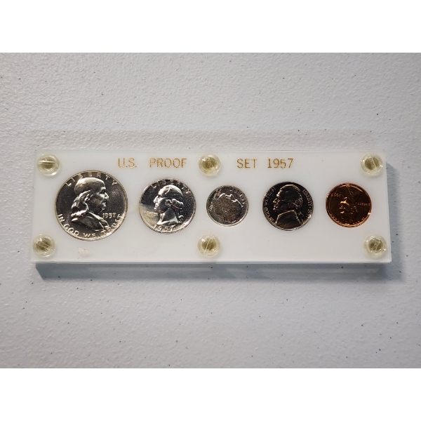 United States 1957 Proof Set Including $0.85 in 90% Silver 