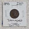 Image 1 : 1895 United States Indian Head One Cent Bronze Coin Damaged Clipped Planchet Error