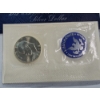 Image 4 : (3) Uncirculated Eisenhower "Blue Pack" Silver Dollars Years: 1974, 1971, 1972