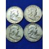 Image 2 : x10 Assorted Years 90% Silver Franklin Half Dollars FV: $5.00