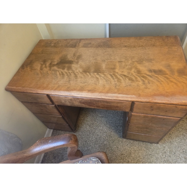 Vintage Desk with Chair - 41x22x30 - Needs New Hardware
