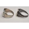 Image 2 : (2) Sterling Silver Men's Signet Rings - Size 11 - Total Weight: 17.0g