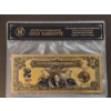 Image 1 : U. S. Historic 1899 Large Note Pure 24k .999 Gold Foil $2 George Washington "Mini Porthole" Replica