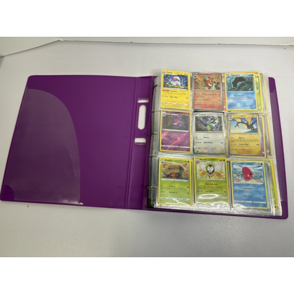 Pokémon Binder Full of Various Pokémon Trading Cards Including Commons, Rares, Holo's!