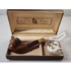 Image 1 : Vintage Ship Design Trinket Box With Wooden Tobacco Pipe and Fishhook Necklace