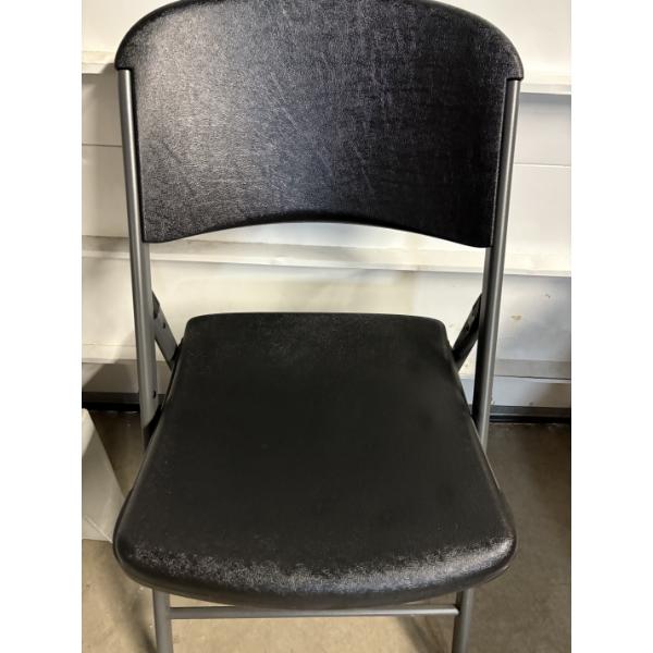 Black Folding Chair & Orange Small Traffic Cone - Lifetime Chair
