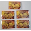 Image 3 : (5) Tribute 24KT Gold Plated 1943 Genuine Steel Wartime Wheat Cents With COA - Face Value: $0.05