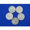 Image 2 : x5 Assorted Years U.S. 90% Silver Washington Quarters FV: $1.25