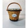 Image 1 : Longaberger 1999 May Series Daisy Basket with Fabric and Plastic Liner - Excellent Condition! 