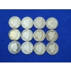 Image 1 : x12 Assorted Years 90% Silver Barber Dimes FV: $1.20