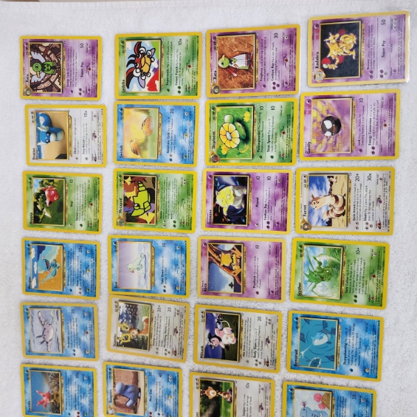 Large Collection of 36 Assorted Vintage Pokemon Trading Cards ~ All in Near Mint Condition!