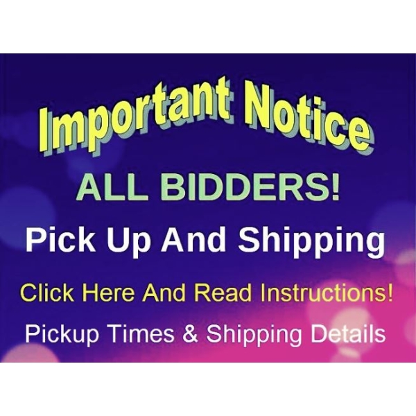 4 SHIPPING INFO - PLEASE DO NOT BID ON THIS LOT! - READ HERE!