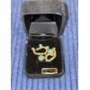 Image 1 : 14K Gold Earrings - 2 Sets - Gorgeous Aqua Colored Studs & Long Earrings - 3.4 Grams Total