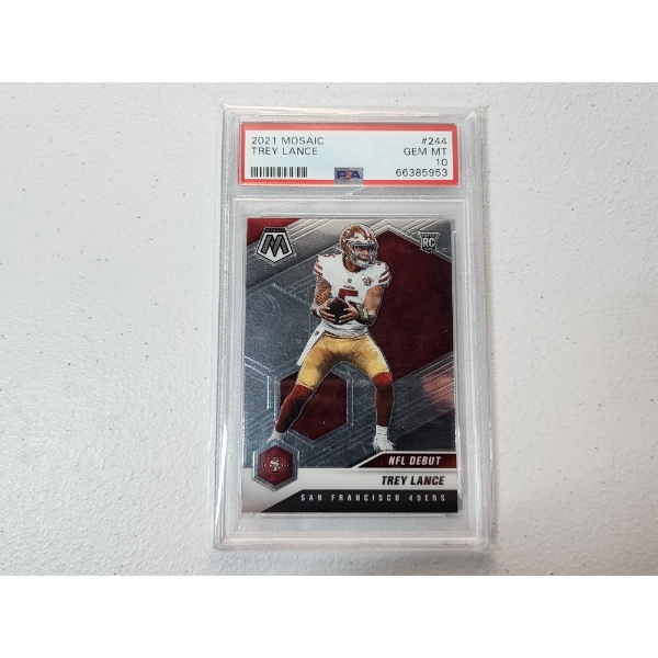 2021 Panini Mosaic Trey Lance Rookie Card #244- PSA Gem Mint 10