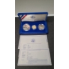 1886-1986 United States Liberty Proof Ellis Island 3 Coin Set With Silver And Gold