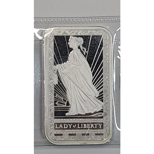 Lady Liberty PAMP Suisse 1 Troy Ounce .999 Fine Silver Collector Bar 