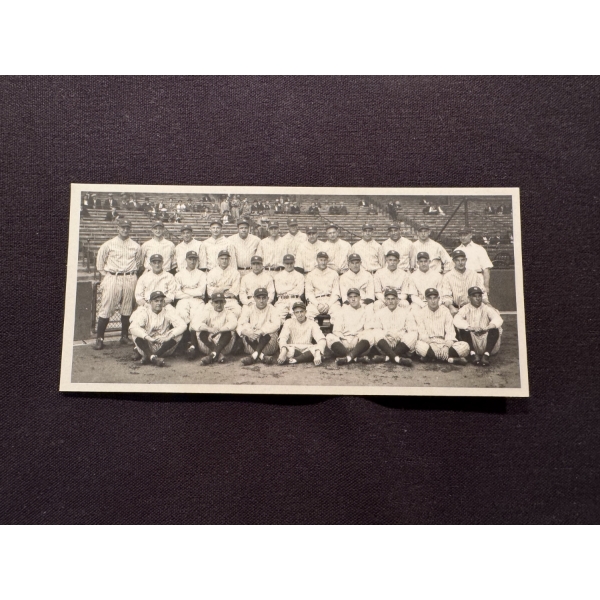 1927 New York Yankees Print Team Photo Card In Protective Holder 5" X 2 1/2"