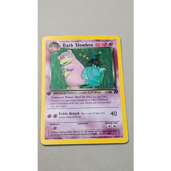 Pokemon TCG Dark Slowbro First Edition 12/82 Card - Bosley Auctioneers Pokemon TCG Dark Slowbro First Edition 12/82 Card - Bosley Auctioneers