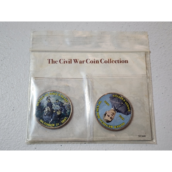 The Civil War Coin Collection: Two Half Dollars: Battle of Ball's Bluff & Oliver Wendall Holmes Jr. 
