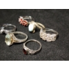 Image 5 : Gorgeous Sterling Silver Rings Ft. Assortment of Stunning Stones - Weighing Total of 20.7 Grams