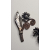 Image 2 : (3) Sterling Silver Brooches With Intricate Detailing Including Taxco Made Sterling- See Description