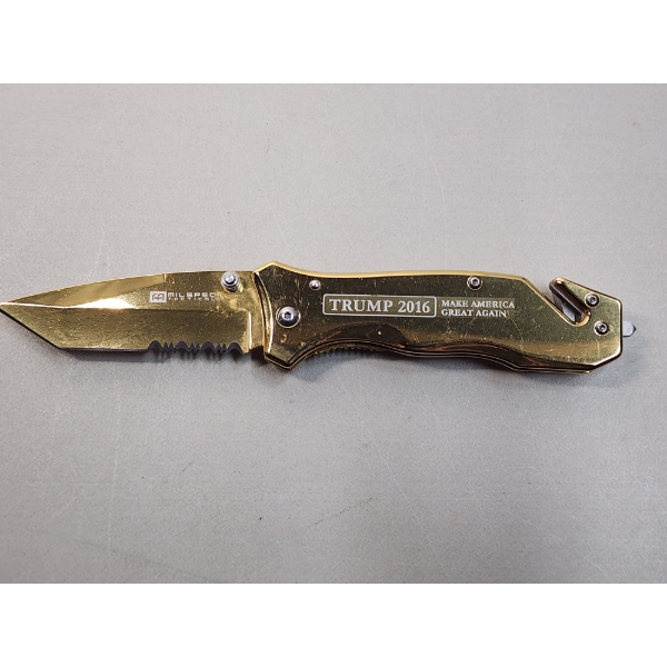 Gold-Tone TRUMP Make America Great Again 2016 Knife