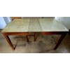 Image 3 : Dining Table with Table Pad and 1 Leaf