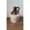 Image 2 : 8 1/2" Vintage Stoneware Whiskey Jug Crock 