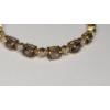 Image 3 : Lovely Gold Plated Sterling Silver 8" Tennis Bracelet With Smokey Quartz - Weight: 15.2g