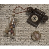 Image 1 : Vintage Telephone Coin Bank, Vintage Marble Collection With Small Glass Jar 
