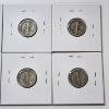 Image 11 : x10 Assorted Years United States 90% Silver Mercury Dimes - Face Value: $1.00