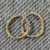 Image 3 : 10K Yellow Gold Endless Sleeper Hoop Earrings Weighing 0.3 Grams
