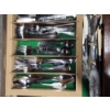 Image 12 : Beautiful Antique Tea Cart on Wheels with Assorted Stainless-Steel Utensils 30x32in