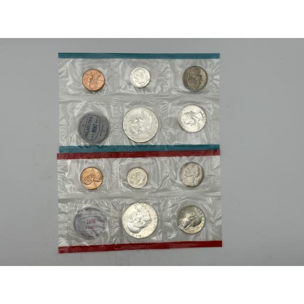 Two 1963 United States Silver Proof Sets in Original Package - Includes Both Philadelphia and Denver