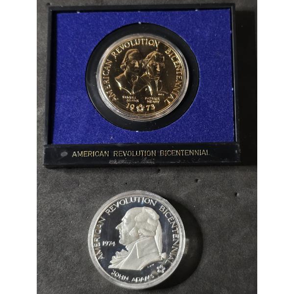 (2) American Revolution Medals - Committees of Correspondence & .925 First Continental Congress