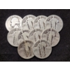 Image 1 : $2.50 Face Value in Assorted 90% Silver Quarters Including Standing Liberties & A Washington Head